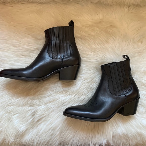 Maje Shoes New Maje Farwest Leather Cowboy Ankle Boots Poshmark